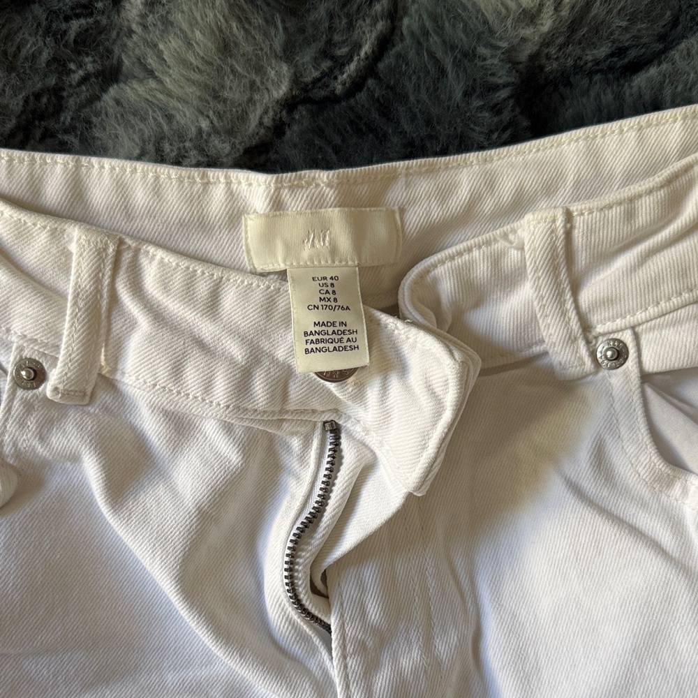H&M-White Denim Pants